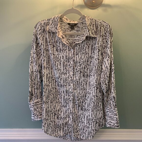 Simply Vera Vera Wang Long Sleeve Dressy Button Up Blouse XL - Picture 1 of 8